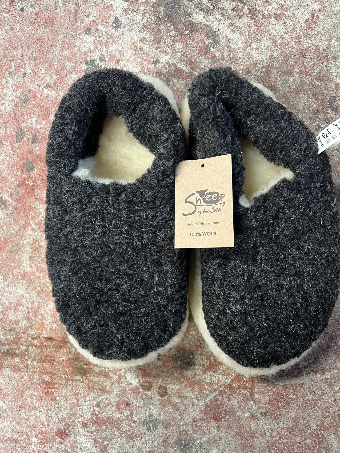 Black Sheep By The Sea 100% Wool Slippers – Warm, Soft & Anti-Slip