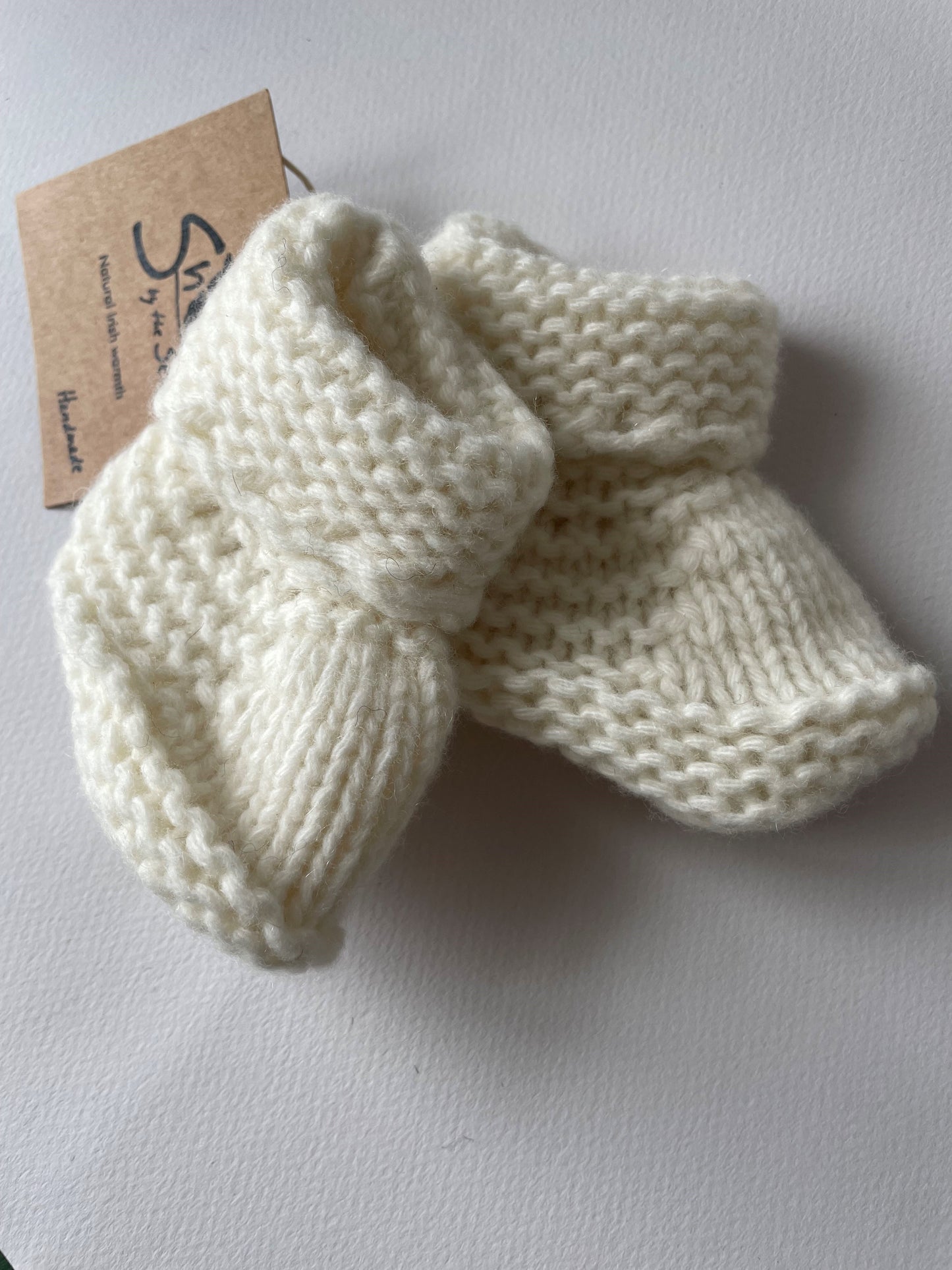 Merino Wool and Cashmere Baby Booties 0-3 months