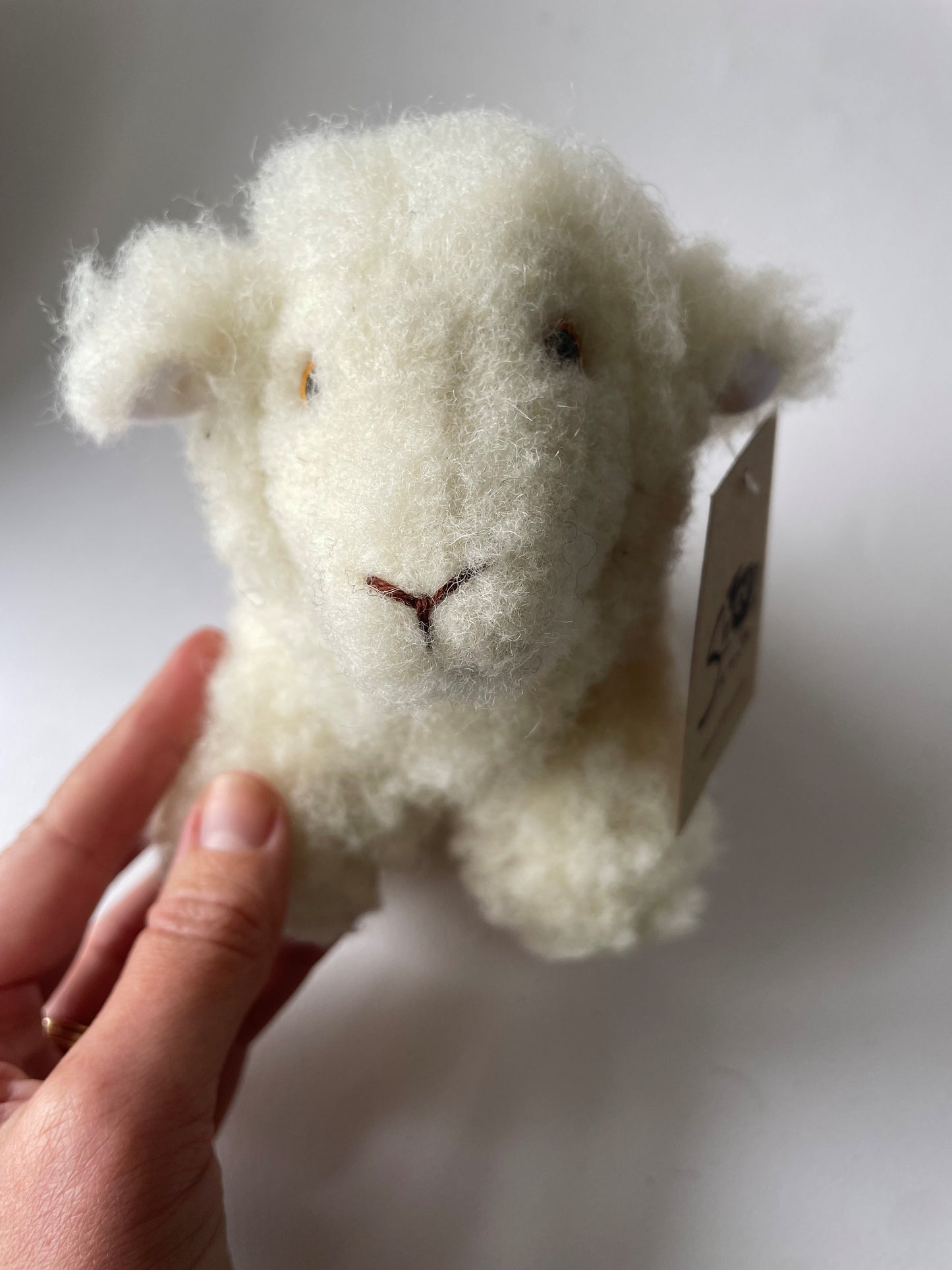 White Sheep Toy 100% Wool