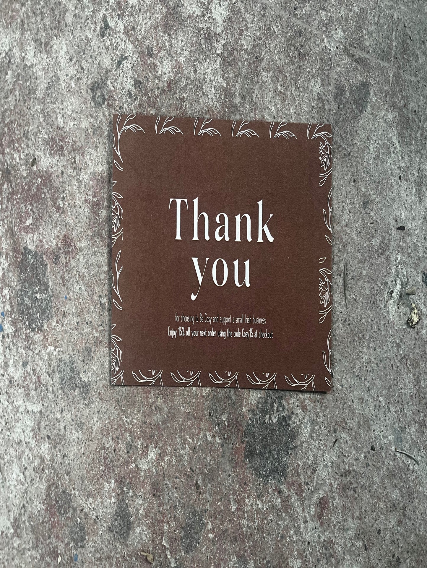 Thank you card