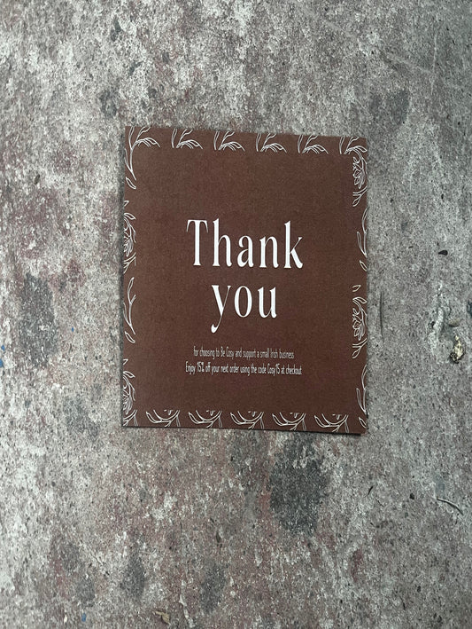 Thank you card