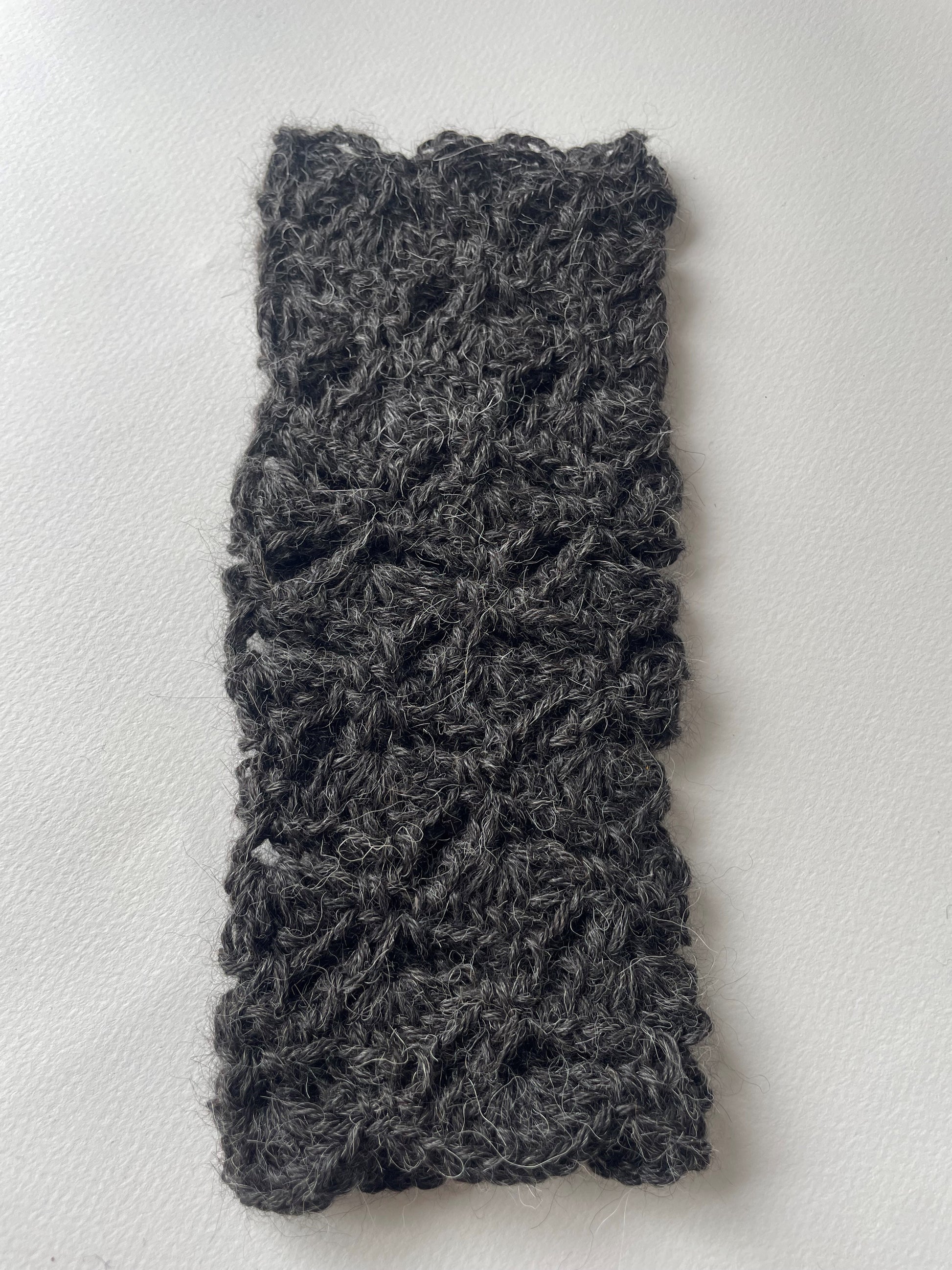 a long wristie in charcoal, this is one glove, it hoes above your fingers to your arm. 